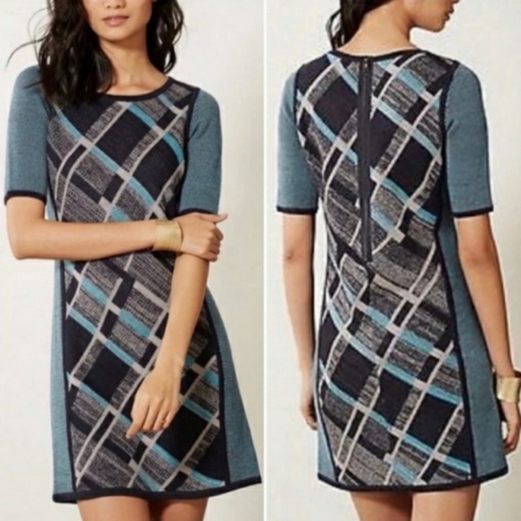 Anthropologie Sparrow Gwyn Blue Wool Sweater Dress - Size Small - Picture 2 of 10